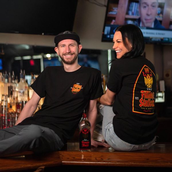Two servers at the Filling station