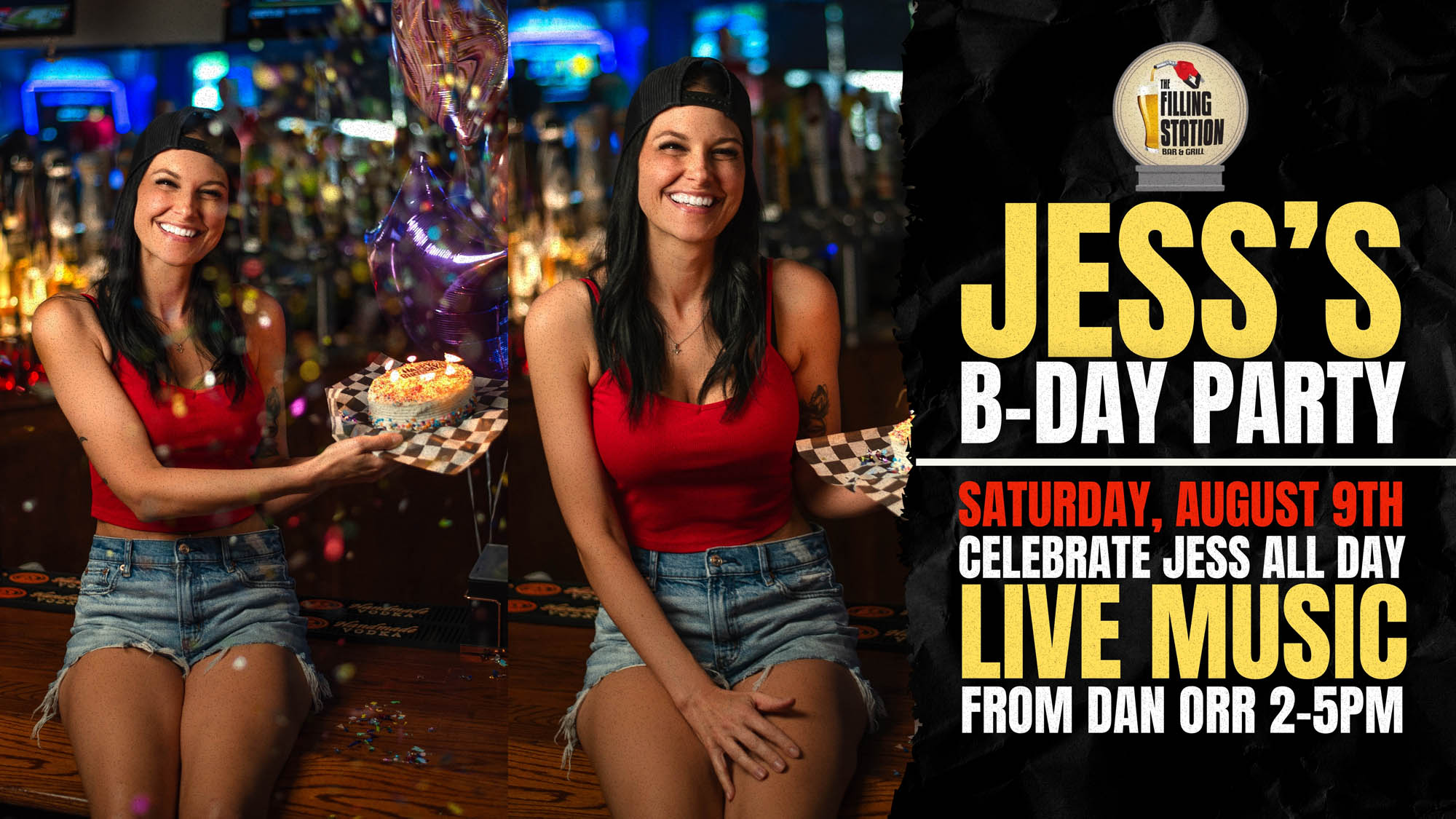 Jess' Birthday Party | Saturday, August 9, 2025 | Live Music from Dan Orr 2:00 - 5:00 PM 2 - 5 PM